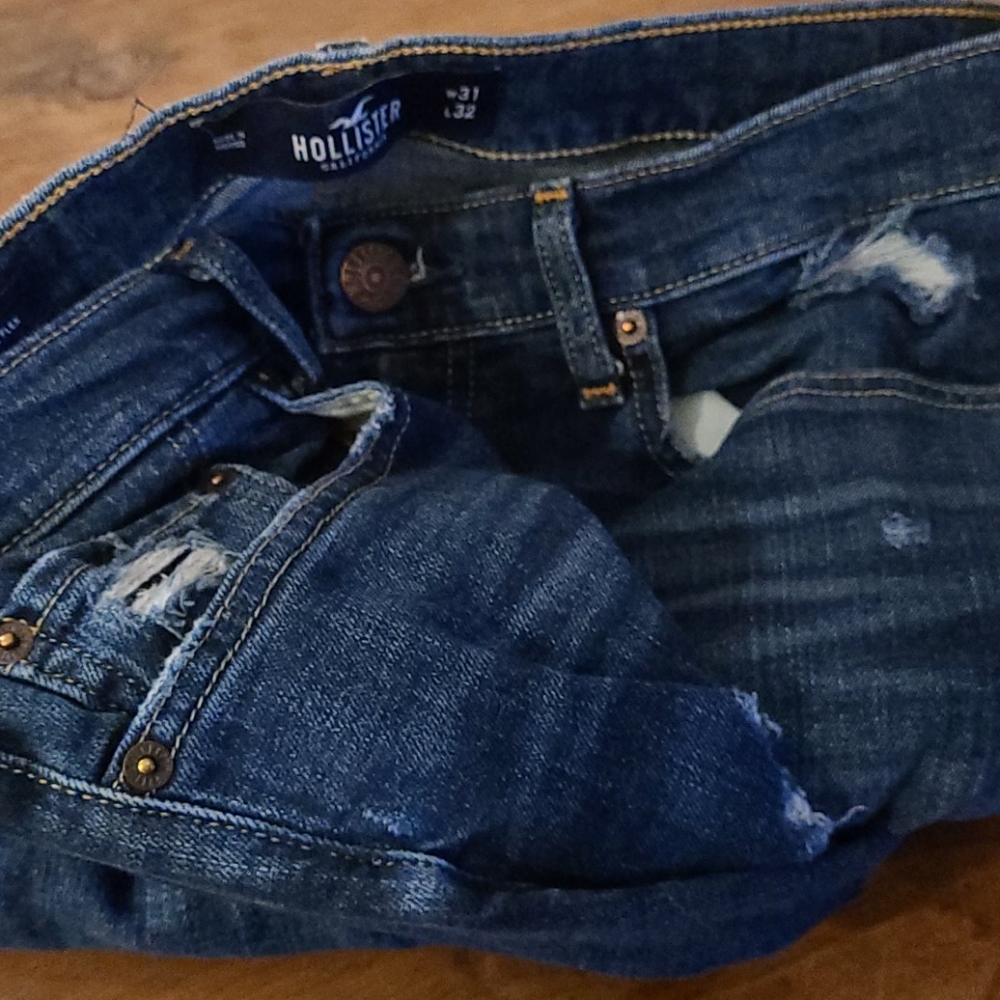 Men's Distressed Hollister Skinny Jeans 31x32